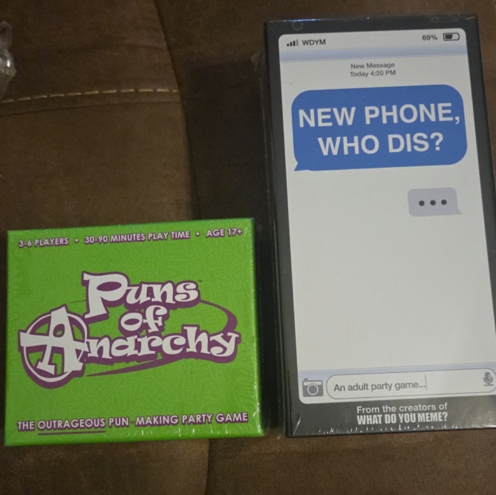 Puns of Anarchy & New Phone, Who Dis?  The Outrageous Pun-Making Party Games NEW